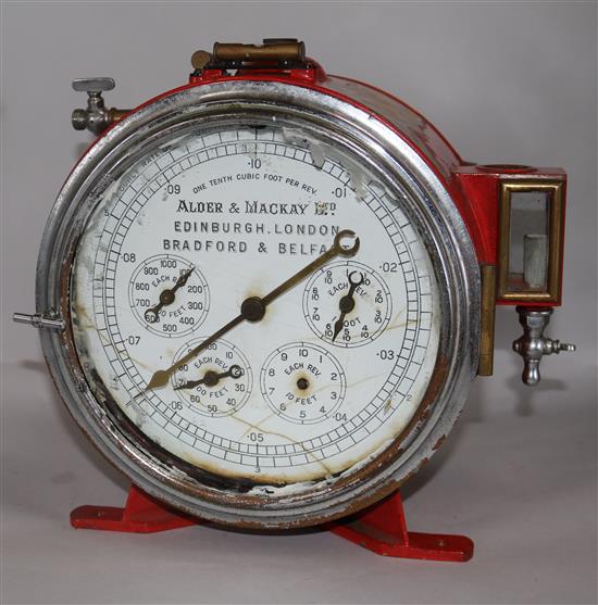 An Alder & Mackay Ltd copper maritime fuel gauge?